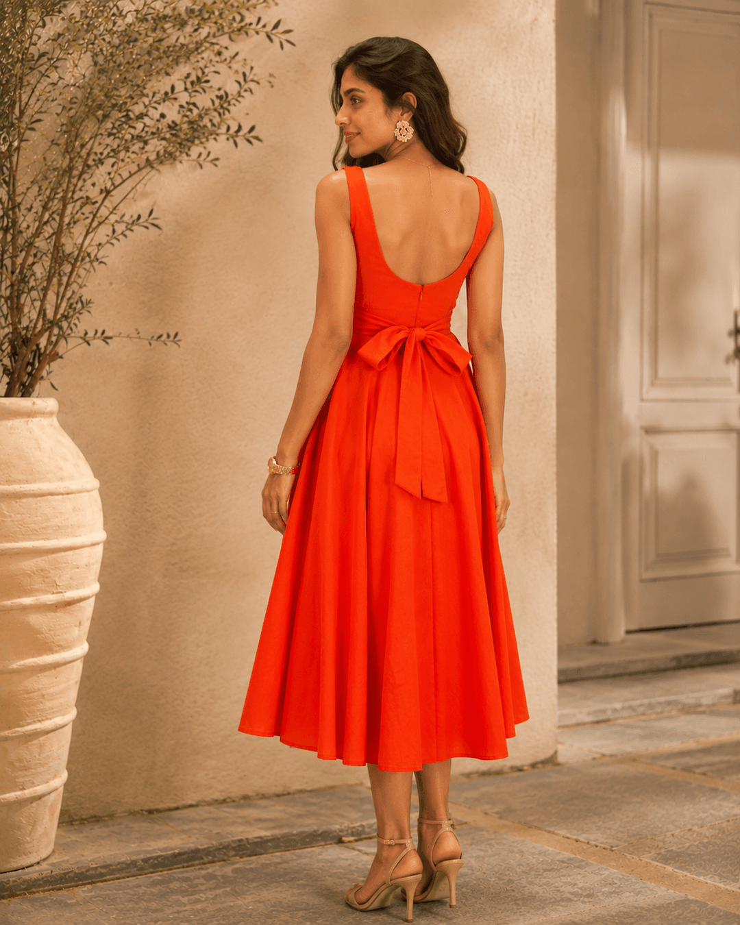 Orange Circular Dress